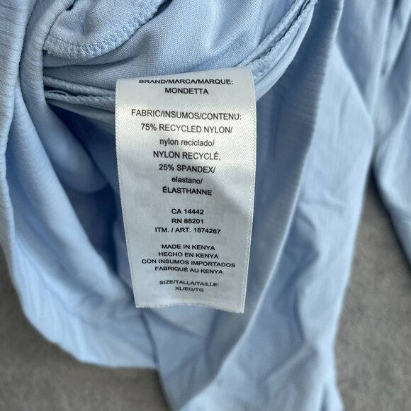 Mondetta Women's XL Light Blue Quarter-Zip Pullover Active Shirt - Picture 9 of 11